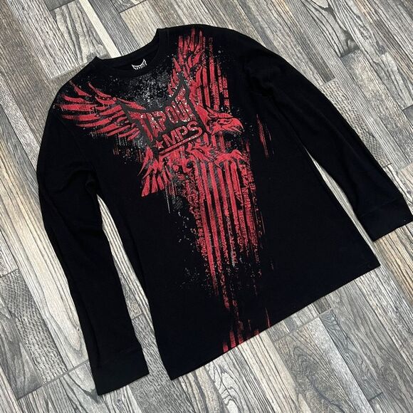 🔥🔥 Y2K TAPOUT MPS Thermal LS Graphic Tee Affliction Style - Men Sz XL - PERFEC - Picture 3 of 9